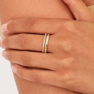 Chic Gold and Silver Women's Ring